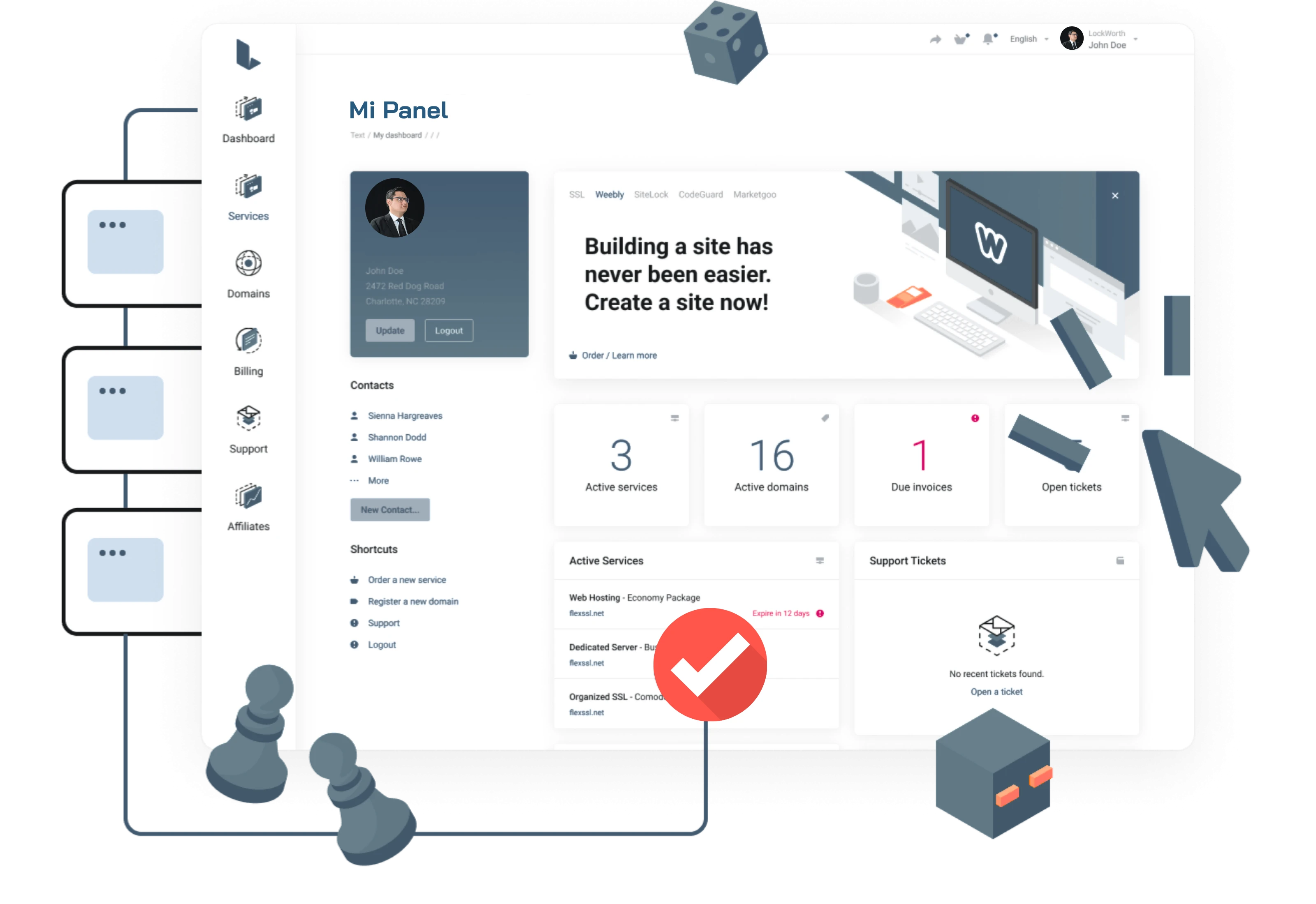 Hosting Web Ultra Veloz con SSL Gratuito - Panel de control fácil de gestionar sin complicaciones